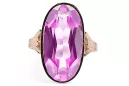 Originales Vintage-Roségold aus 14 Karat Amethyst Ring Vintage Stil vrc113r